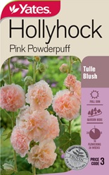 HOLLYHOCK PNK POWDERPUFF NZ SEED PACKET